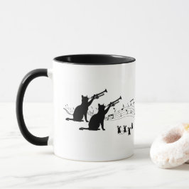 Caneca Gatos de Jazz | Trompete | Café Mug