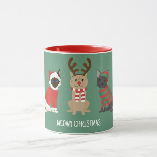 Caneca Gatos de Natal (Centro)