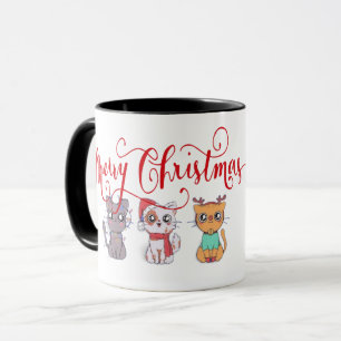 Caneca Gatos de Natal