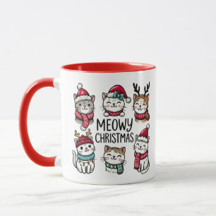 Caneca Gatos de Natal