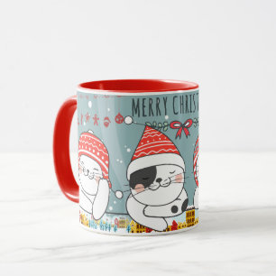 Caneca Gatos de Natal