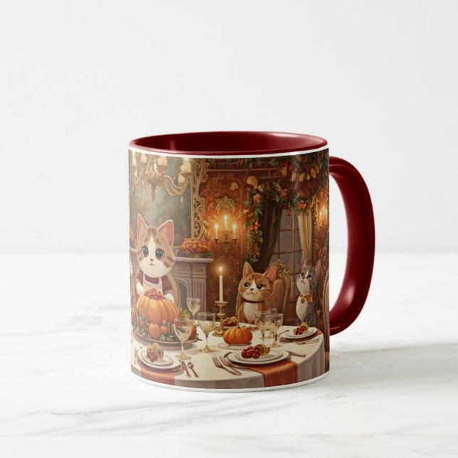 Caneca Gatos de Outono (Frente Esquerda)