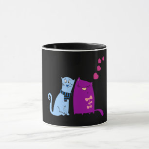 Caneca Gatos fofos amam design