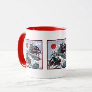 Caneca Gatos Guerreiros Samurai