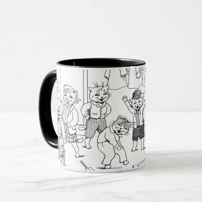 Caneca Gatos (Imagem Colorida), Louis Wain (Frente Esquerda)