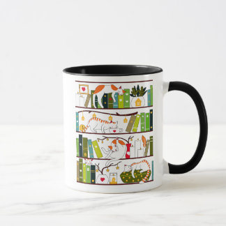 Caneca Gatos Na Bolsa, Presente De Gato E Livro