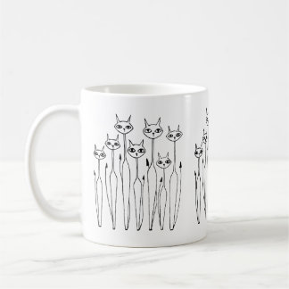 Caneca (gatos puxados à mão)