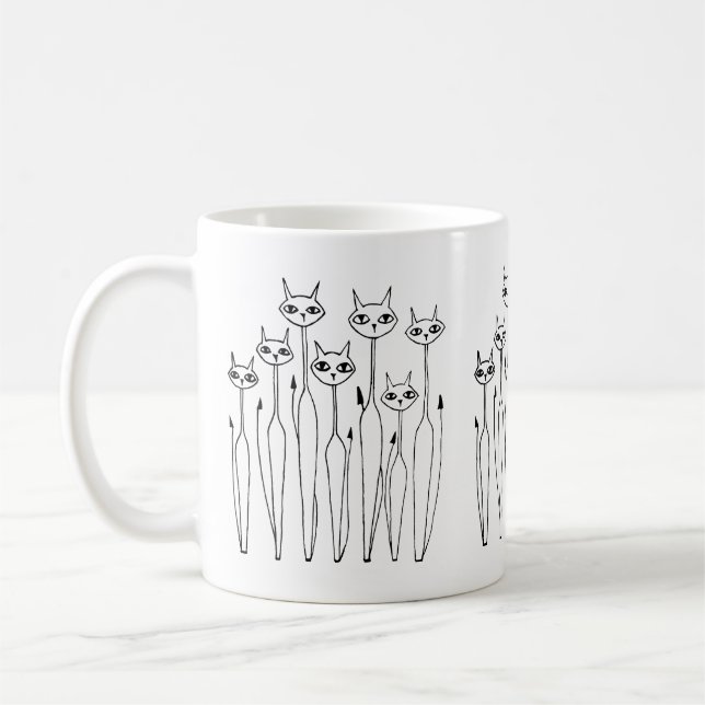 Caneca (gatos puxados à mão) (Esquerda)