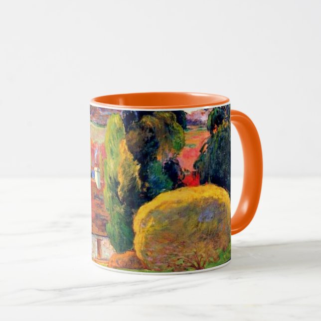 Caneca Gauguin: Fazenda na Bretanha, famosa pintura (Frente Esquerda)