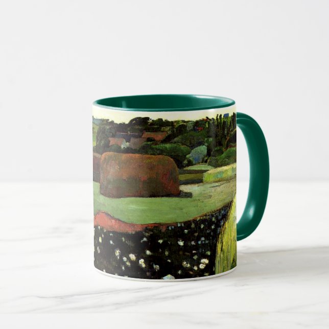 Caneca Gauguin - Haystacks na Bretanha, famosa pintura (Frente Esquerda)