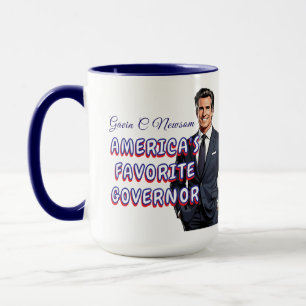 Caneca Gavin C Newsom   O Governador Favorito da América