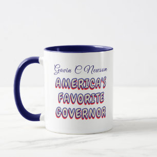Caneca Gavin C Newsom   O Governador Favorito da América