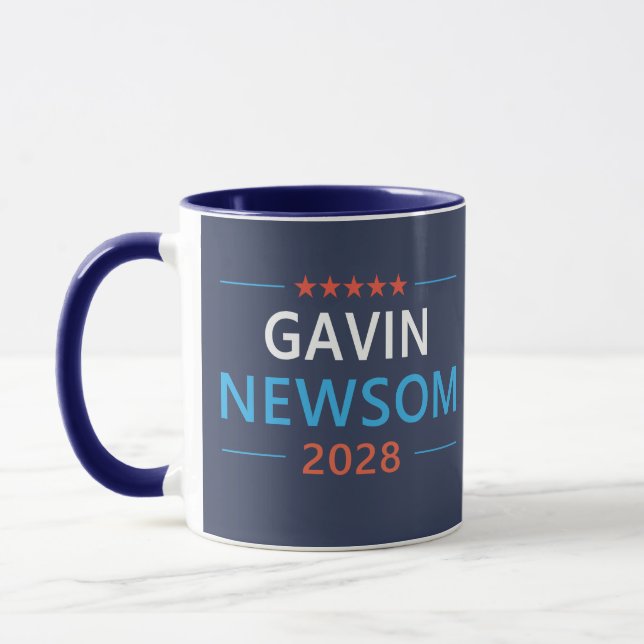 Caneca Gavin Newsom 2028 Para Presidente (Esquerda)