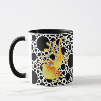 Caneca Gecko sorridente - pontos pretos