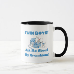 Caneca Gêmeo-Pergunte sobre meus camiseta e presentes do
