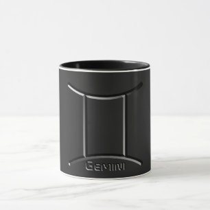 Caneca GEMINI, Design abstrato do Sinal Zodíaco,