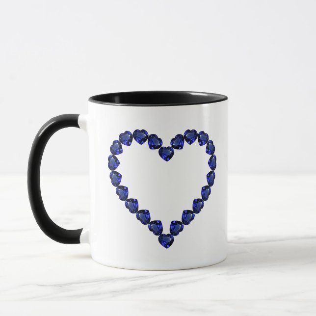 Caneca Gemstone Sapphire Blue Heart (Esquerda)