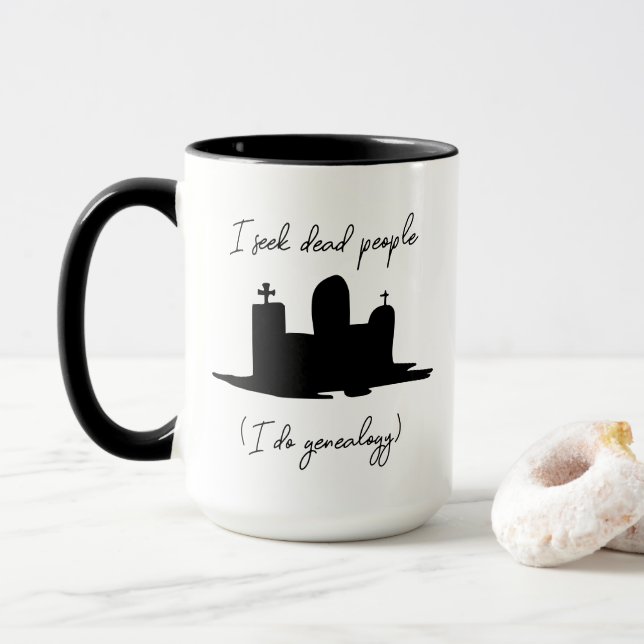 Caneca Genealogia, procuro a pedra angular da pessoas mor (Com Donut)