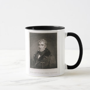 Caneca General principal William Henry Harrison, gravado
