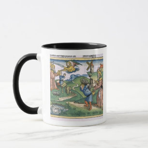 Caneca Génese 21 1-14 Abraham que oferecem acima de