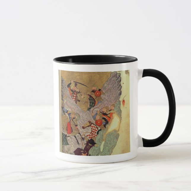 Caneca Genghis Khan (c.1162-1227) que luta os chineses (Direita)