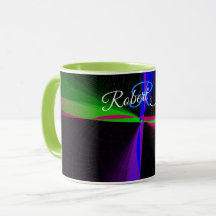 Caneca Geométrica de Onda em Quatro Direções