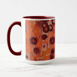 Caneca Geométrico Vermelho e Laranja