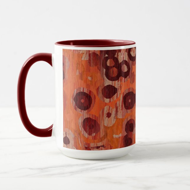 Caneca Geométrico Vermelho e Laranja (Esquerda)