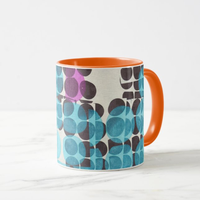 Caneca geometrisches  dots muster  (Frente Esquerda)