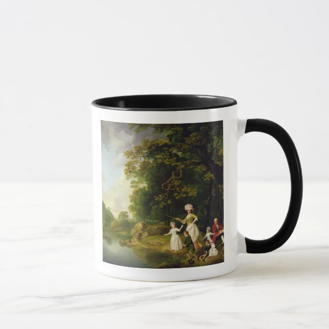 Caneca George e Mary Browne com sua criança de cinco (Direita)