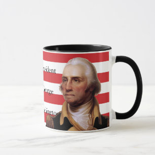 Caneca George Washington & 13-Star Flag