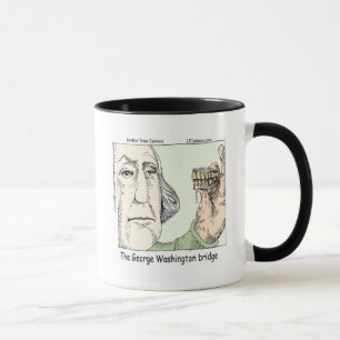 Caneca George Washington Bridge & Dentures Funny Gift