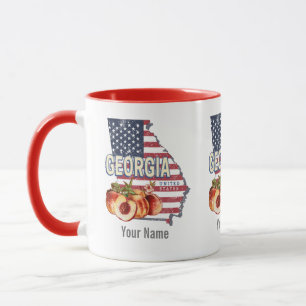 Caneca Geórgia Estados Unidos - Retro State Map Vintage E
