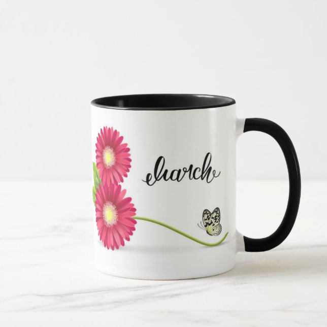 Caneca Gerbera Flowers e Butterfly (Direita)
