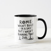 Gerente de projetos Mug, Roma não foi construída e