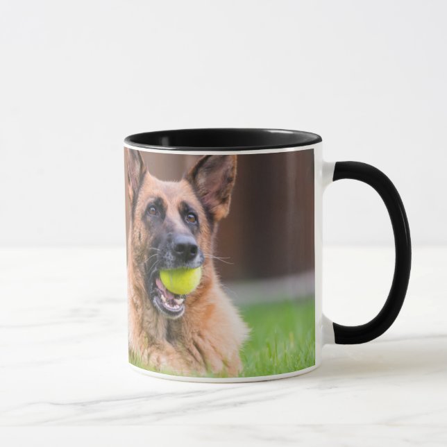 Caneca German shepherd Com Bola De Tênis (Direita)