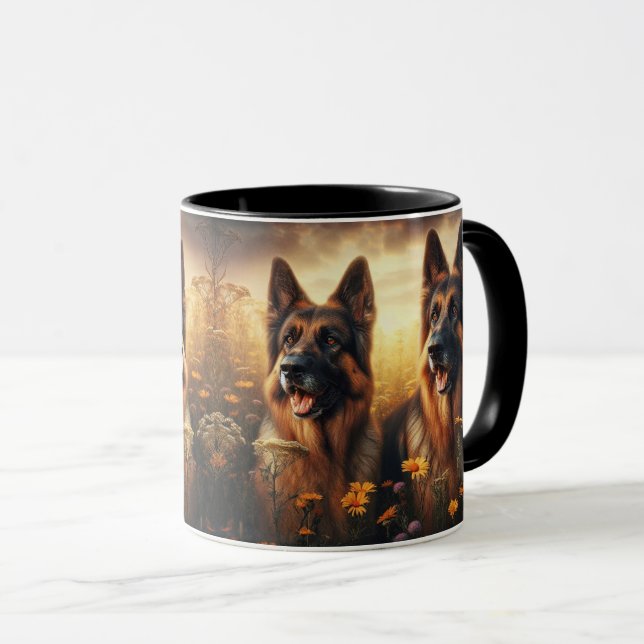 CANECA GERMAN SHEPHERD DUO -205- (Frente Esquerda)