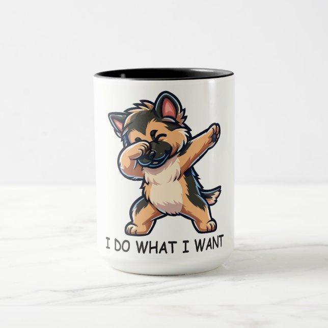 Caneca German shepherd engraçado (Centro)