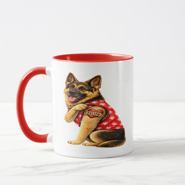 Caneca German Shepherd Mom Tattoo (Esquerda)