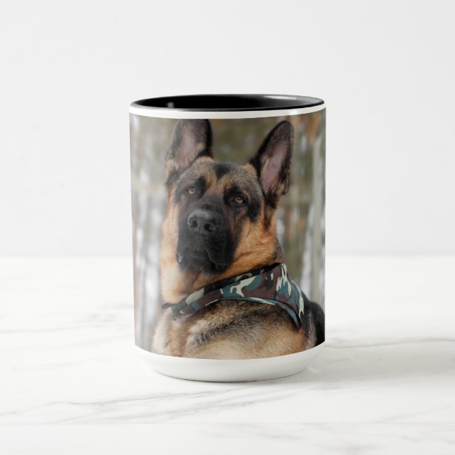Caneca German shepherd Na Neve (Centro)