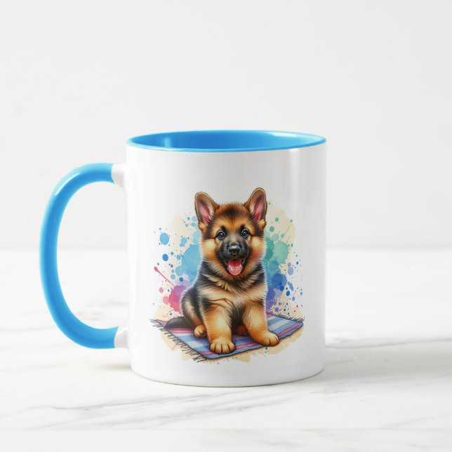 Caneca German shepherd Puppy Personalizado (Esquerda)