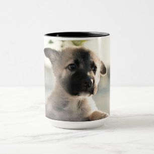 Caneca German shepherd Puppy Sobre A Borda