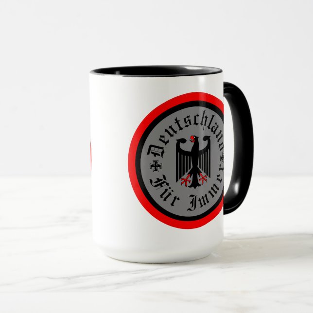 Caneca Germany/Deutschland Forever/black eagle/iron cross (Frente Esquerda)