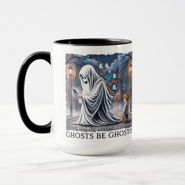 Caneca Ghosts Be Ghostin" (Esquerda)