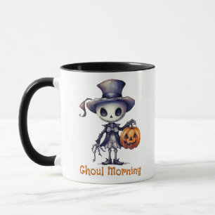 Caneca Ghoul Morning Ghoul Skeleton Halloween Mug