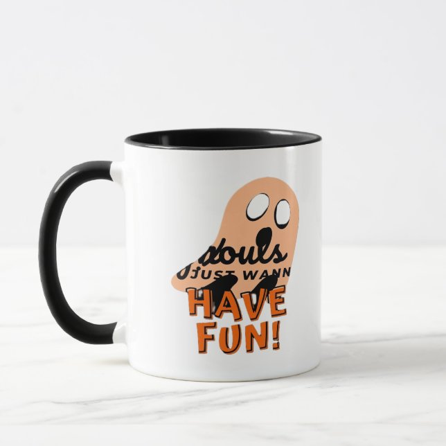 Caneca Ghouls Só Quer Divertir A Citação De Slogan (Esquerda)
