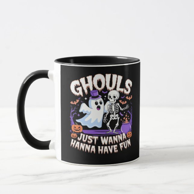Caneca Ghouls Só Quer Divertir-Se Básico E Cotação (Esquerda)