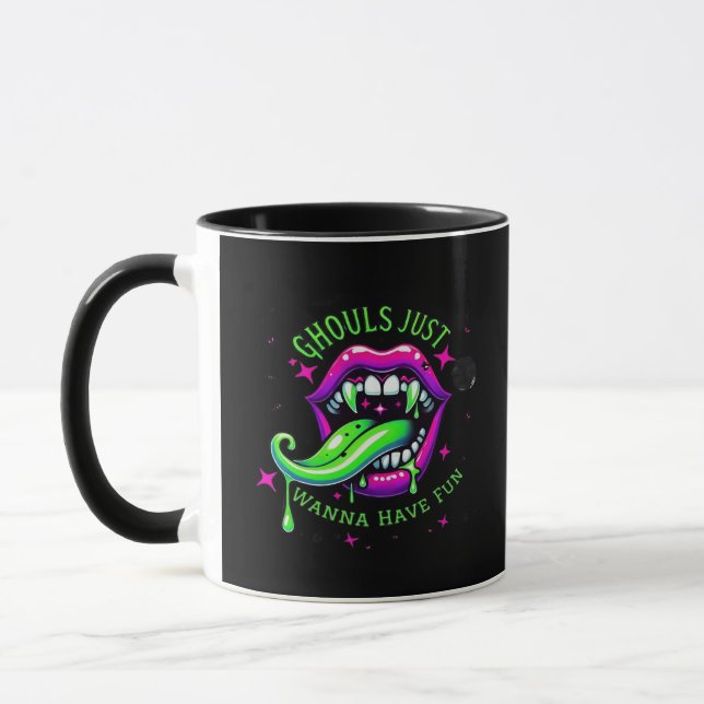 Caneca Ghouls Só Quer Divertir-Se Boo Belo Design (Esquerda)