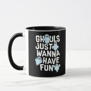 Caneca Ghouls Só Quer Divertir-Se Com Engraçado E Design 