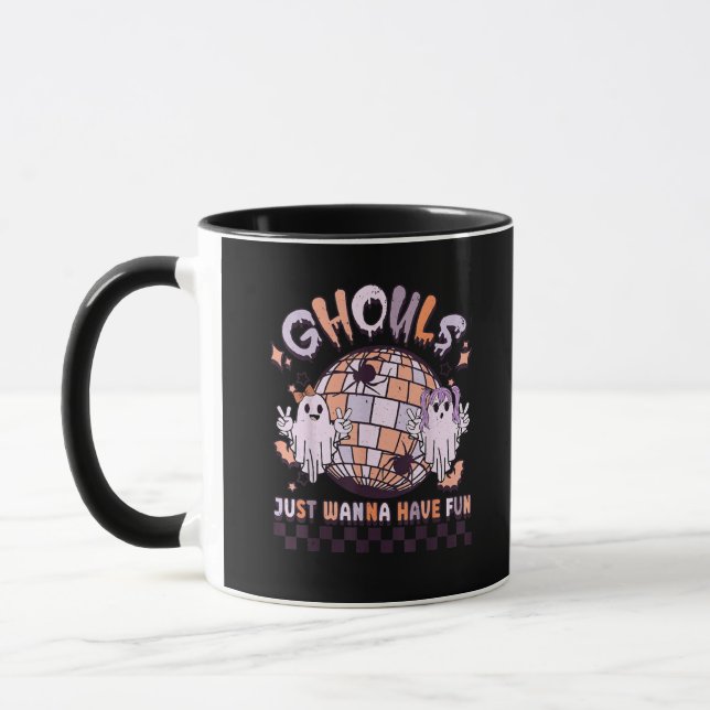 Caneca Ghouls Só Quer Divertir-Se Com O Fato De Halloween (Esquerda)